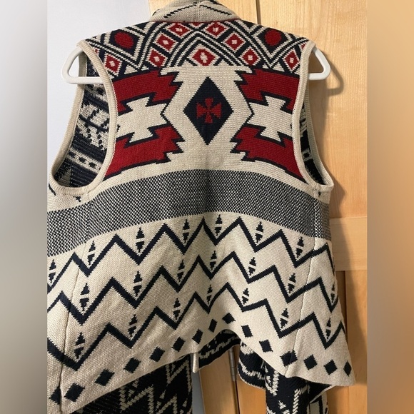 Do everything in love Jackets & Blazers - Do Everything In Love Aztec Southwestern Knit Vest Cardigan Drape Open Front OS